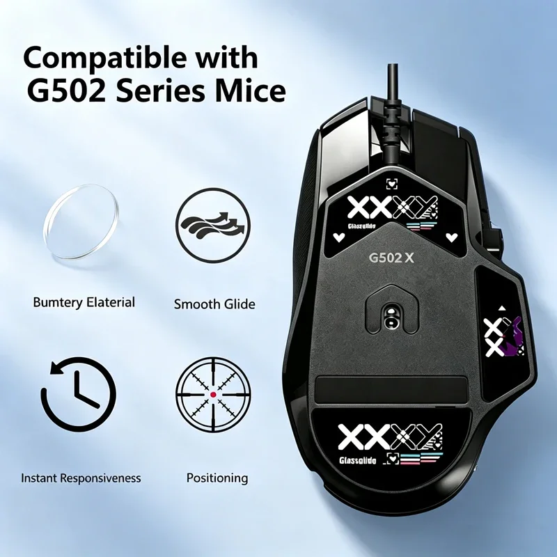 Mouse Skates Pads Compatible with Logitech G502 X Wired Mouse Feet Replacement for Logitech G502 X