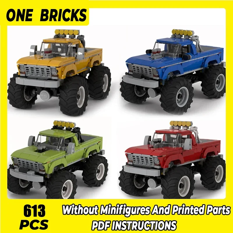 City Vehicle Model Moc Building Bricks Monster Truck F-250 Car Technology Modular Blocks Gifts Christmas Toys DIY Sets Assembly