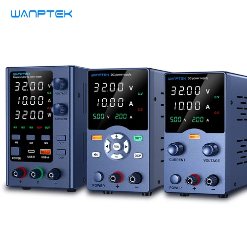 Fuente de alimentación de laboratorio Ajuste del codificador Fuente de alimentación CC ajustable 30V 10A 5A Fuente de alimentación de banco 120V 60V 5A 3A para chapado en oro
