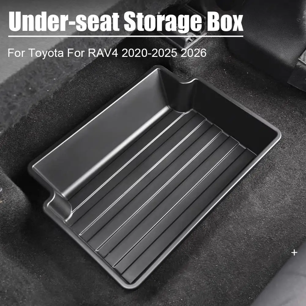 Car Under Seat Storage Box For Toyota For RAV4 2020-2025 2026 TPE Underseat Storage Box Organizer Trays Interior Accessories
