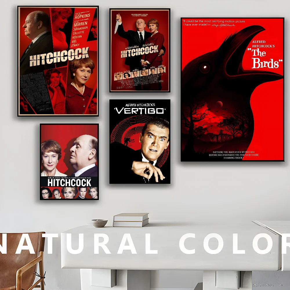 Vintage Classics Hitchcock Movie Good Quality Prints and Posters Vintage Room Home Bar Cafe Decor Aesthetic Art Wall Painting