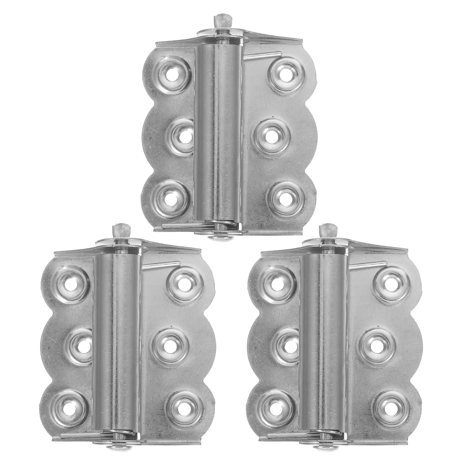 3 قطعة المفصلي الذاتي الإغلاق هادئة الربيع تحميل التوتر للمرآب الجبهة الباب الخلفي الأجهزة الفضة الربيع الباب المفصلي #1