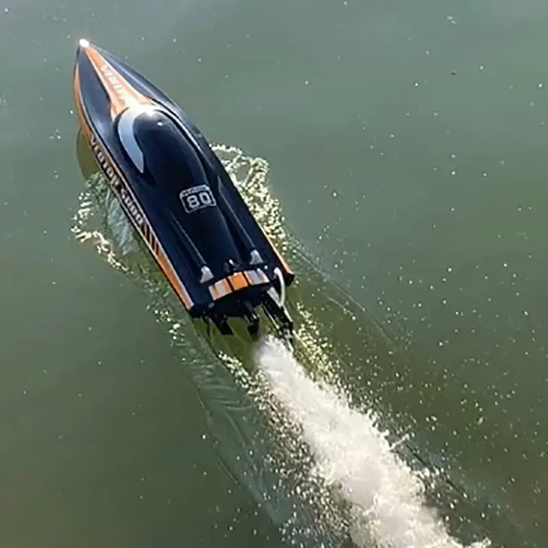 Big Boat 31.5 inch (About 80.0 cm) Large Remote Control Speed Boat for Adults Brushless Motor 70 km/h 5200mAh Dual Battery Power