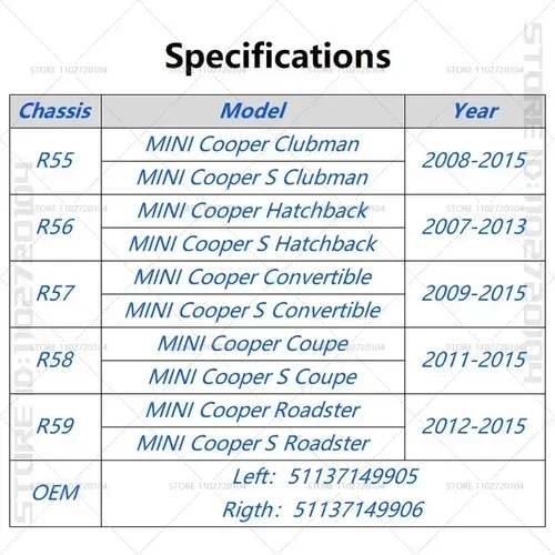 Imagen 2 del producto Para 2007-2015 R55 R56 R57 R58 R59 Mini Cooper Clubman Hatchback Roadster faro embellecedor anillo cubierta de bisel 51137149905 51137149906