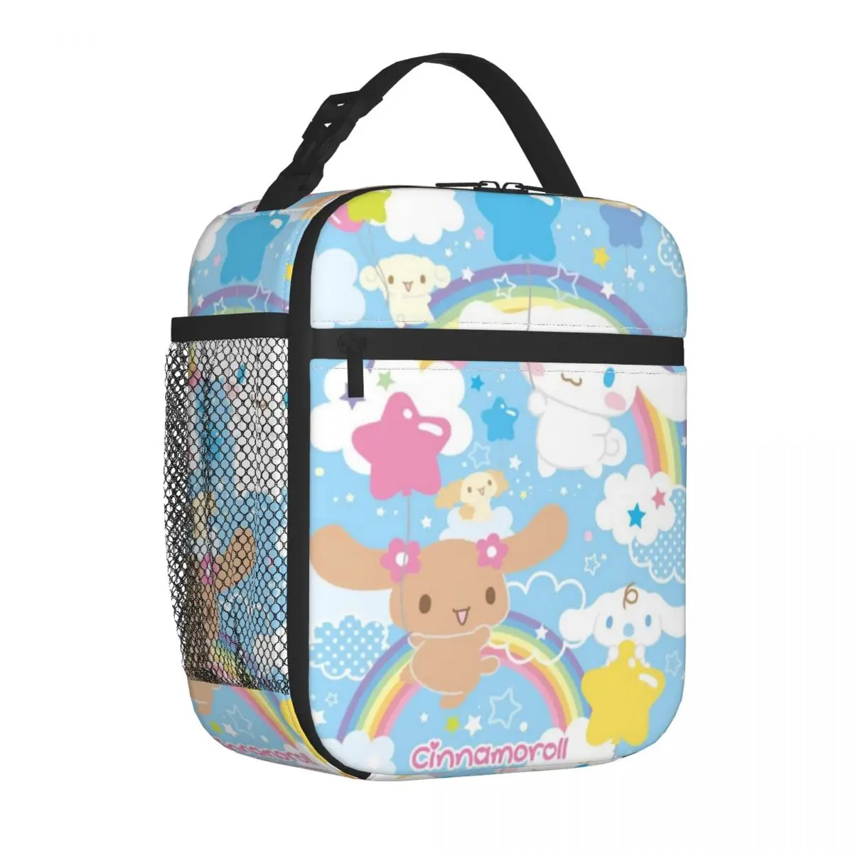 Suitable Lunch Box Bag Cute Cinnamoroll Zipper Closure Sanrio Cinnamoroll For Travel Bento Box For Women Kid