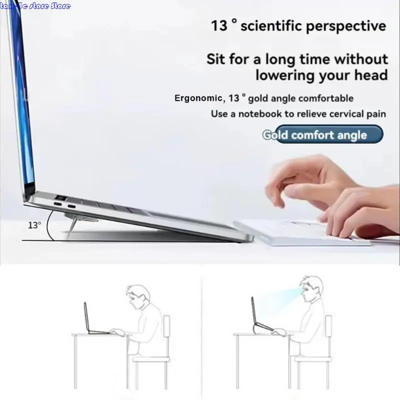 D0UA 2PCS Laptop Rising Stand, 2 Slot Invisible Notebook Holder with Silicone Padding for Multiple Notebooks