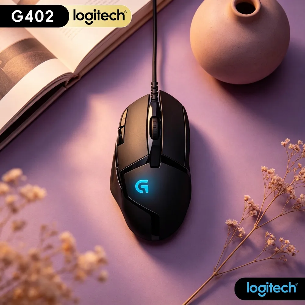 Logitech G402 Gaming Mouse 20M Mechanical Clicks Rating Fusion Engine Tech For Long‑Hour PC Marathon Application