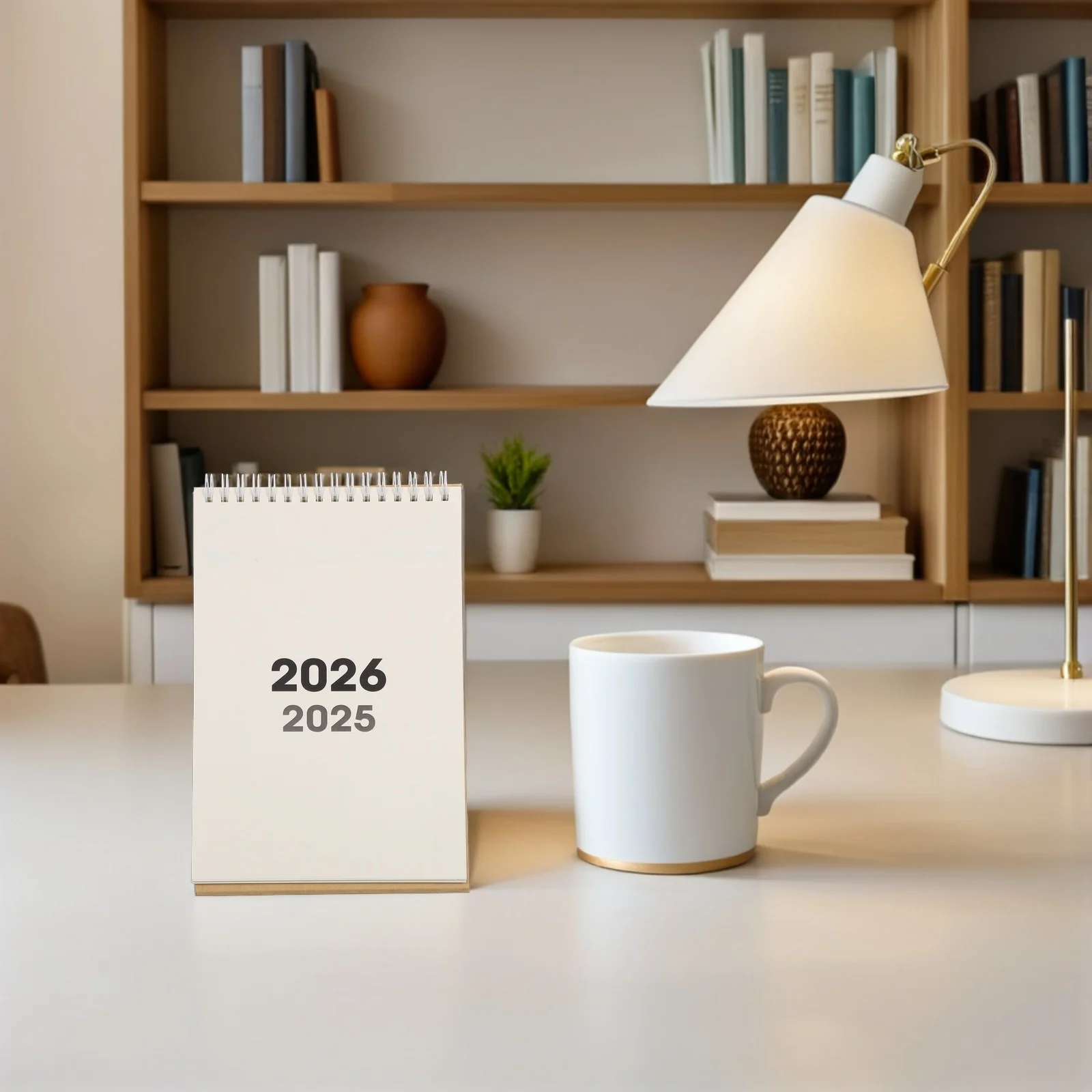 1 مجموعة أنيقة الدائمة أجندة مكتبية /رزنامة مكتبية 2025-2026 تخطيط شهري المحمولة المنظم لمكتب المنزل استخدام صغير أجندة مكتبية /رزنامة مكتبية صغيرة