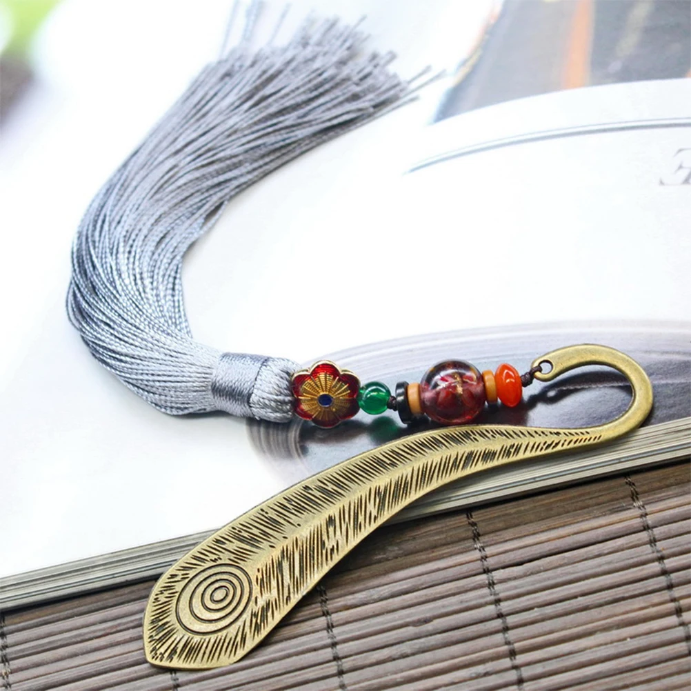 

Retro Metal Bookmarks Tassels Creative Bookmark Readers Students Teachers Gold Vintage Gifts Chinese Style