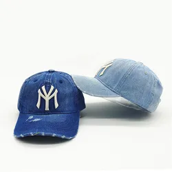 Nuevos hombres adultos casual vintage denim MY NY gorra de béisbol bordada mujeres algodón deportes sombrero hip hop snapback sombrero Golf sombreros gorros