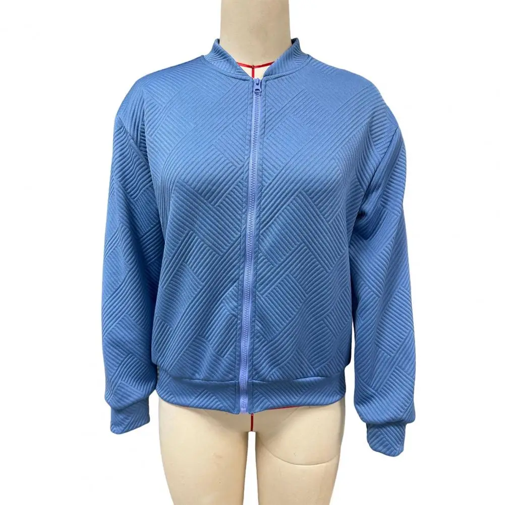 

Однотонная куртка с молнией и лоскутным узором, женский модный повседневный кардиган с длинными рукавами, свободная спортивная короткая куртка, весна и осень