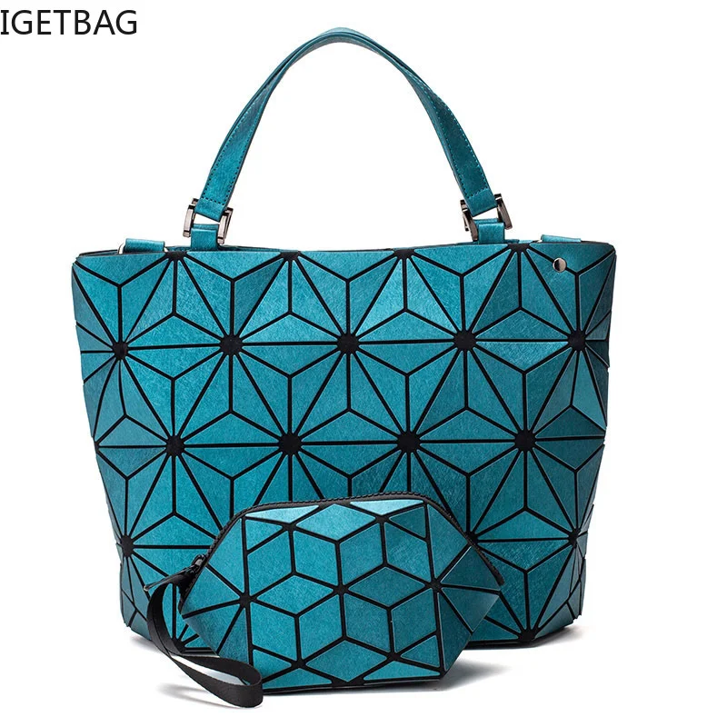 

sac a main brand women geometric bags for 2023 Quilted Shoulder Bags Laser Plain Folding ladies Handbags bolsa feminina