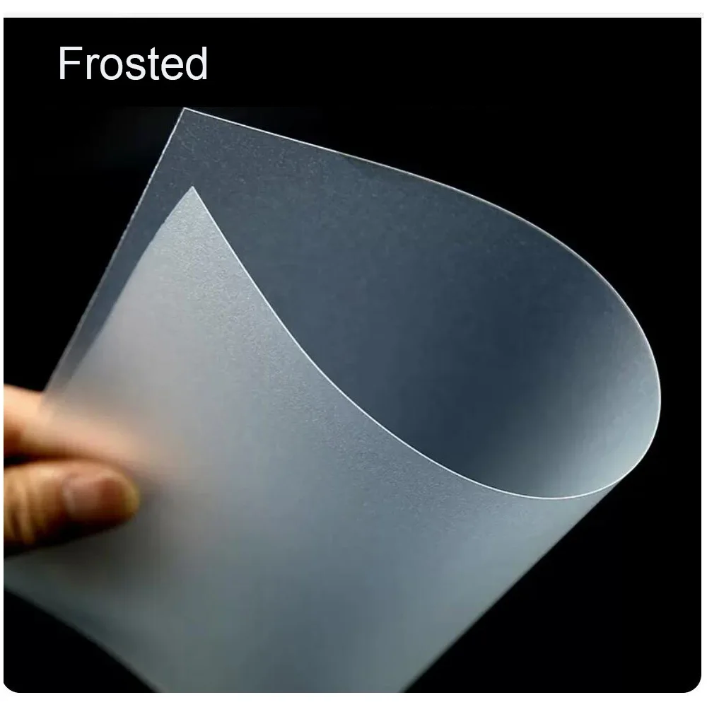 50 Pieces 0.2mm Thickened Plastic Envelope Bidding Document Transparent Film A4 217x290mm Frost PVC Binding Cover Paper