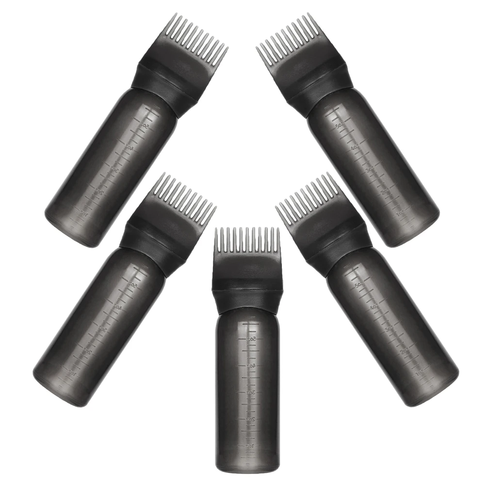5 قطعة زجاجات صبغ قضيب زجاجة لون الشعر شامبو زيتي خلط مع مقياس مانعة للتسرب لصالون المنزل استخدام لون الشعر