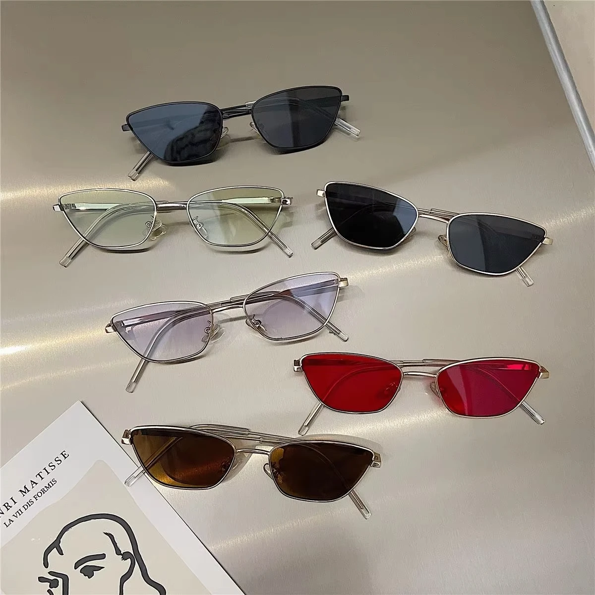 Sunglasses Cat Eye - Kadınlar için Moda Kedi Gözü Güneş