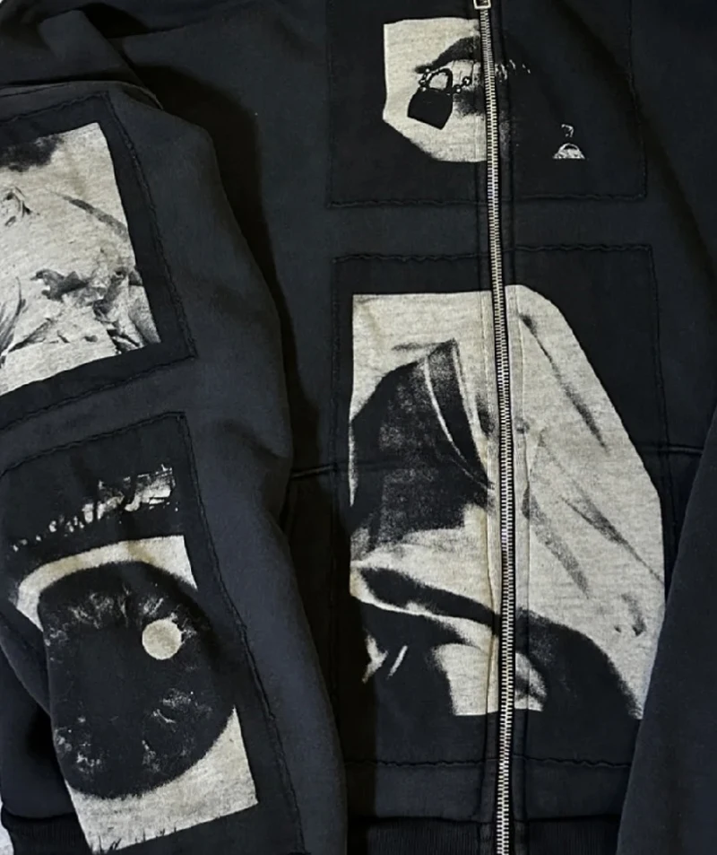 2025ss erd Hoody Sweatshirt High Street Kangaroo Pocket Long-sleeved Zipper Hooded for Men Women