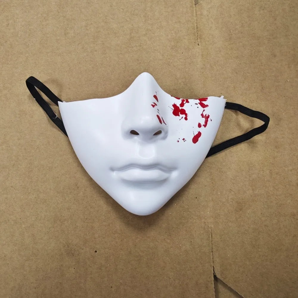 Cyberpunk Style Half Face Mask Technological Decorative Halloween Mouth Cover Hip Pop Creative Masquerade Mask Cosplay