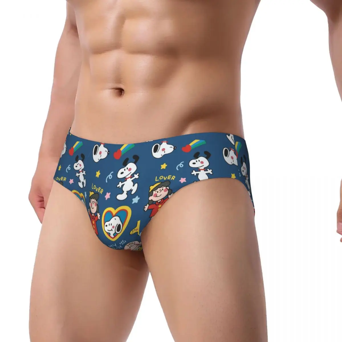 Custom Men Peanuts Friends Group S-Snoopys Men Panties Comfort Briefs Underwear