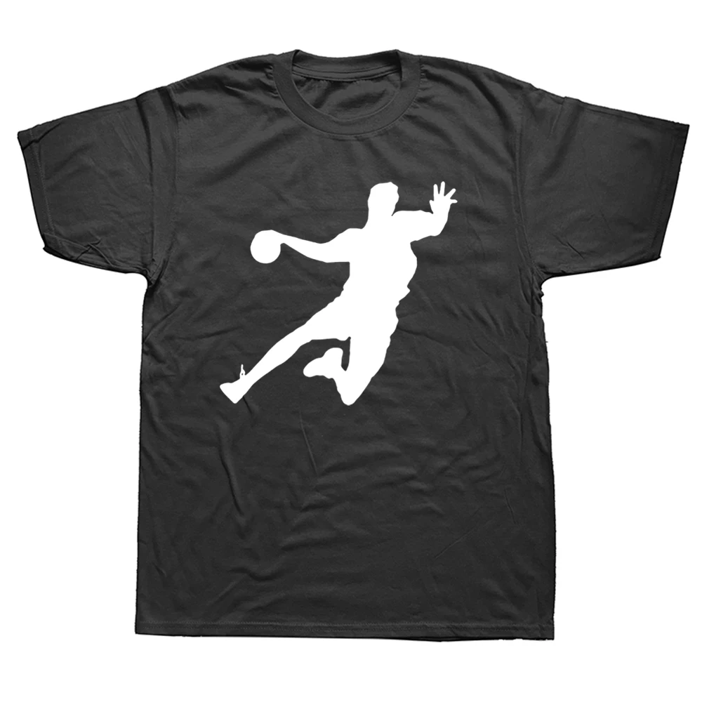 Funny Handball Goalkeeper Cotton T Shirt Harajuku Hip Hop Tees Tops Harajuku Streetwear Loose Style O Neck Sports T-shirts Men