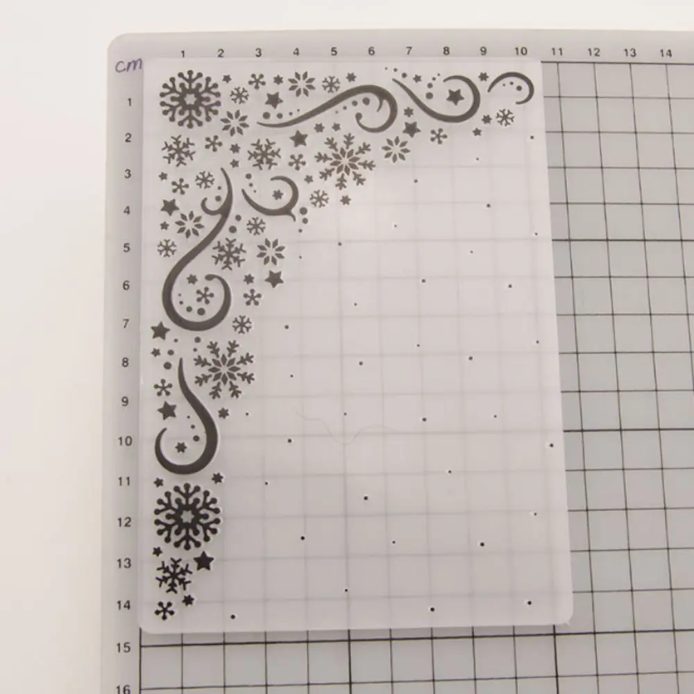Art Creation Plastic Embossing Template Multi Types Flat Embossing Plate Clear Patterned DIY Embossing Mold Card Making