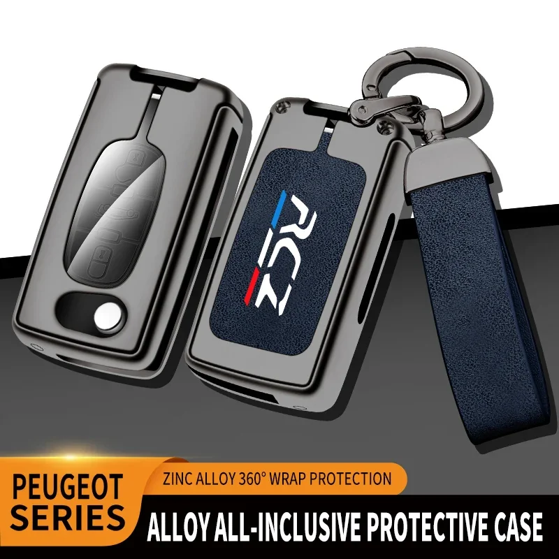 

Car TPU Zinc Alloy Key Case Bag For Peugeot RCZ GT Line Coupe Car Key Chain Car Metal Key Shell Interior Decoration Accessories