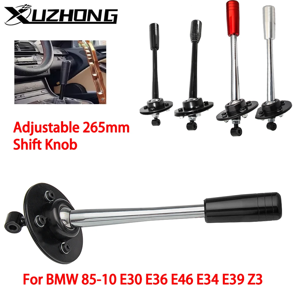 Adjustable 265mm Throw Short Shifter Lever Gear Knob Black For BMW 85-10 E30 E36 E46 E34 E39 Z3 SK-1001