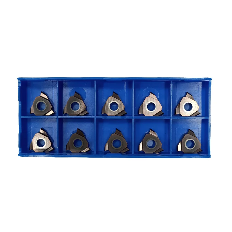 أدوات قطع مخرطة CNC للقطع المستدير الضحلة ، إدراج كربيد مثلث للصلب ، TGF32R050 R0.25 إلى TGF32R300 R1.5 ، 10 ts
