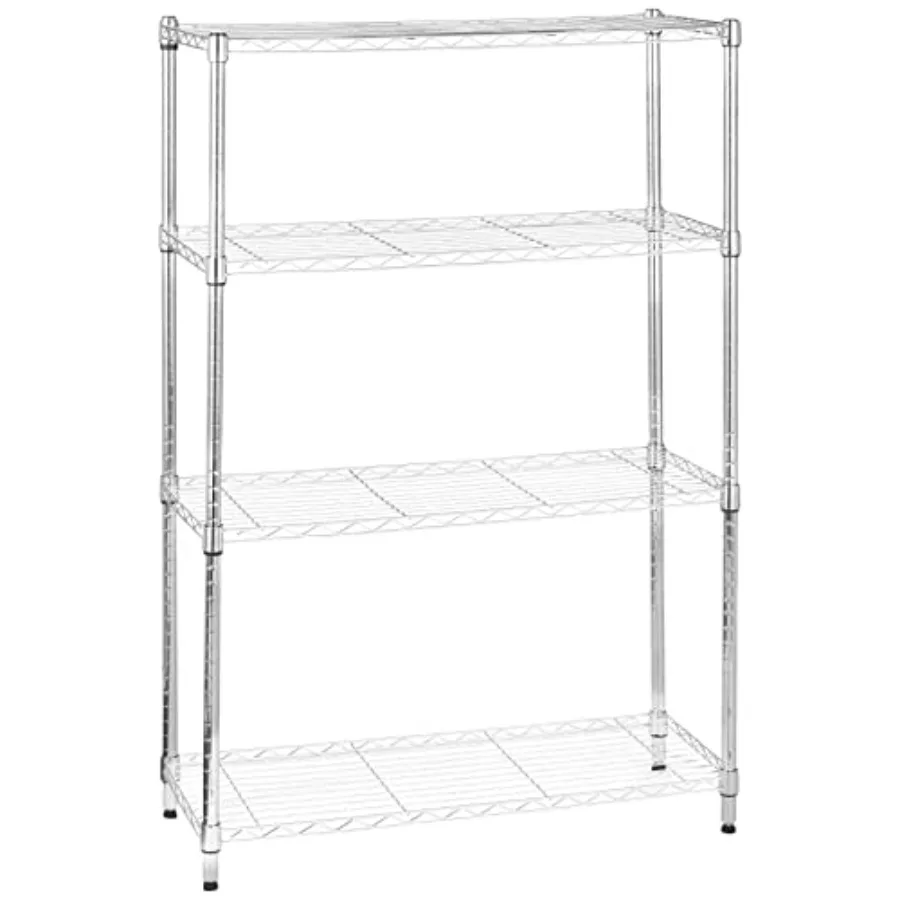 

4-Shelf Adjustable Heavy Duty Steel Wire Rack Storage Shelving Unit for Kitchen Garage Easy Assembly 350 lbs Per Shelf 36" x 14