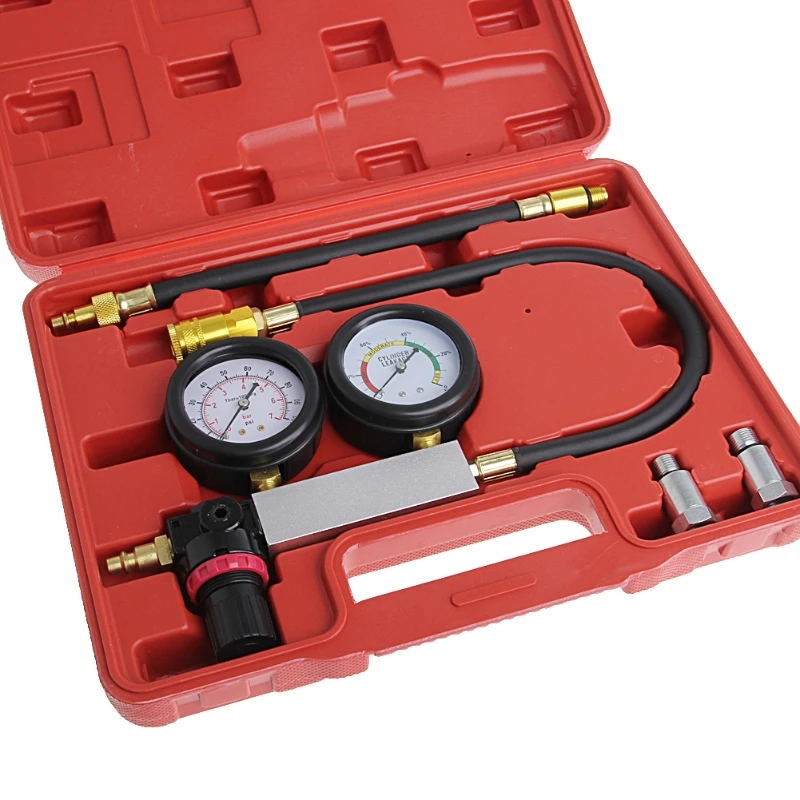 Auto Cylinder Engine Leak Leakdown Tester Compression Gauge Diagnostic Detector AOS