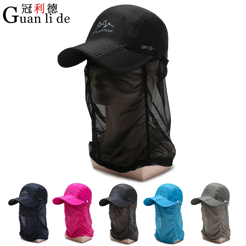 

Baseball cap outdoor tide hundred take sunscreen sun hat summer anti-mosquito fishing folding duck tongue hat