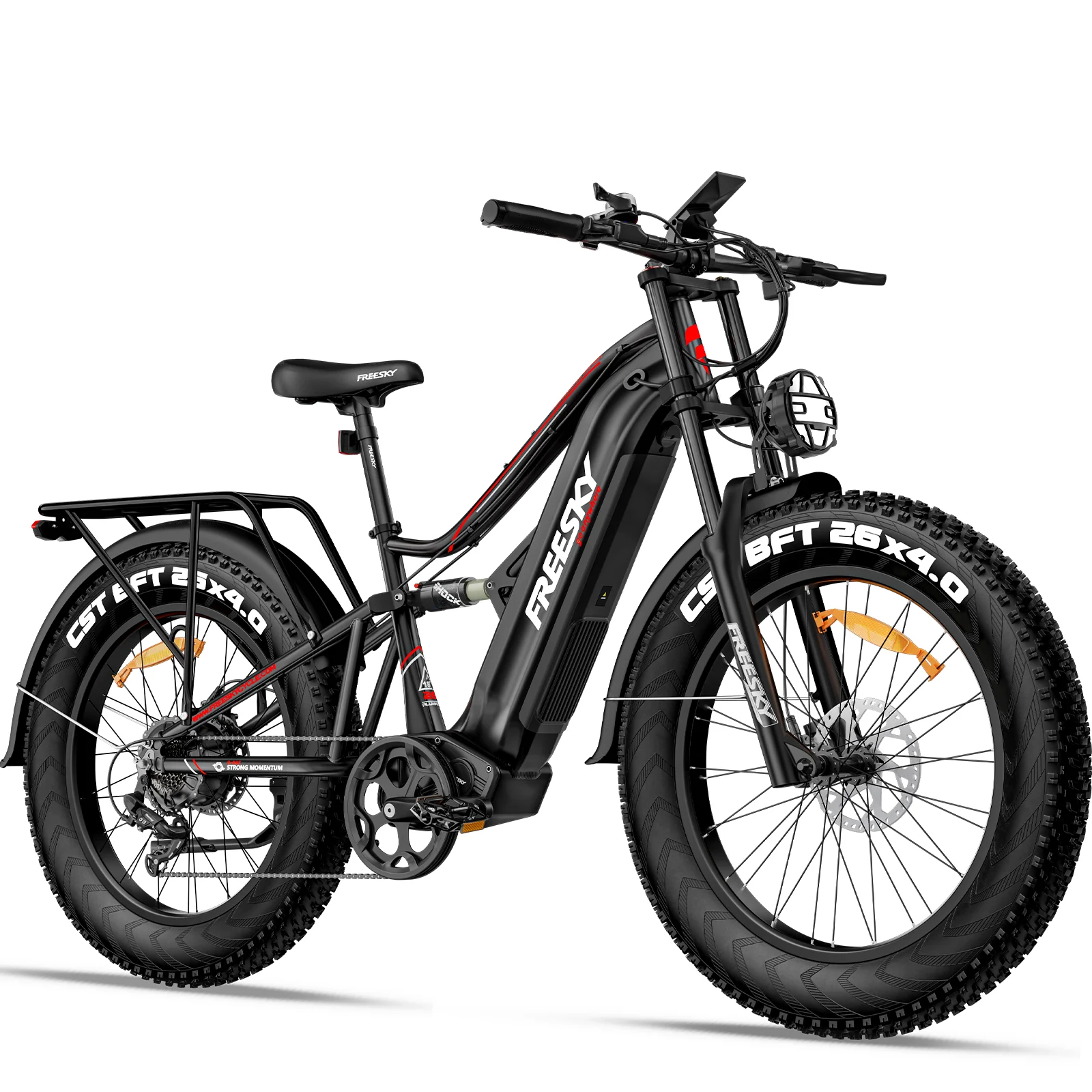

Freesky 2500W BAFANG Electric Bike for Adults 120 Miles 38MPH 48V 30Ah Samsung Battery 26" Fat Tire All Terrain Mountain E-Bike