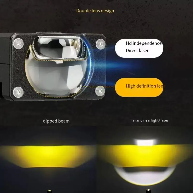 U49 1inch Car Truck Motorcycle Grille Light Yellow White Dual Color LED Spot Light 12V 45W 8000Lm
