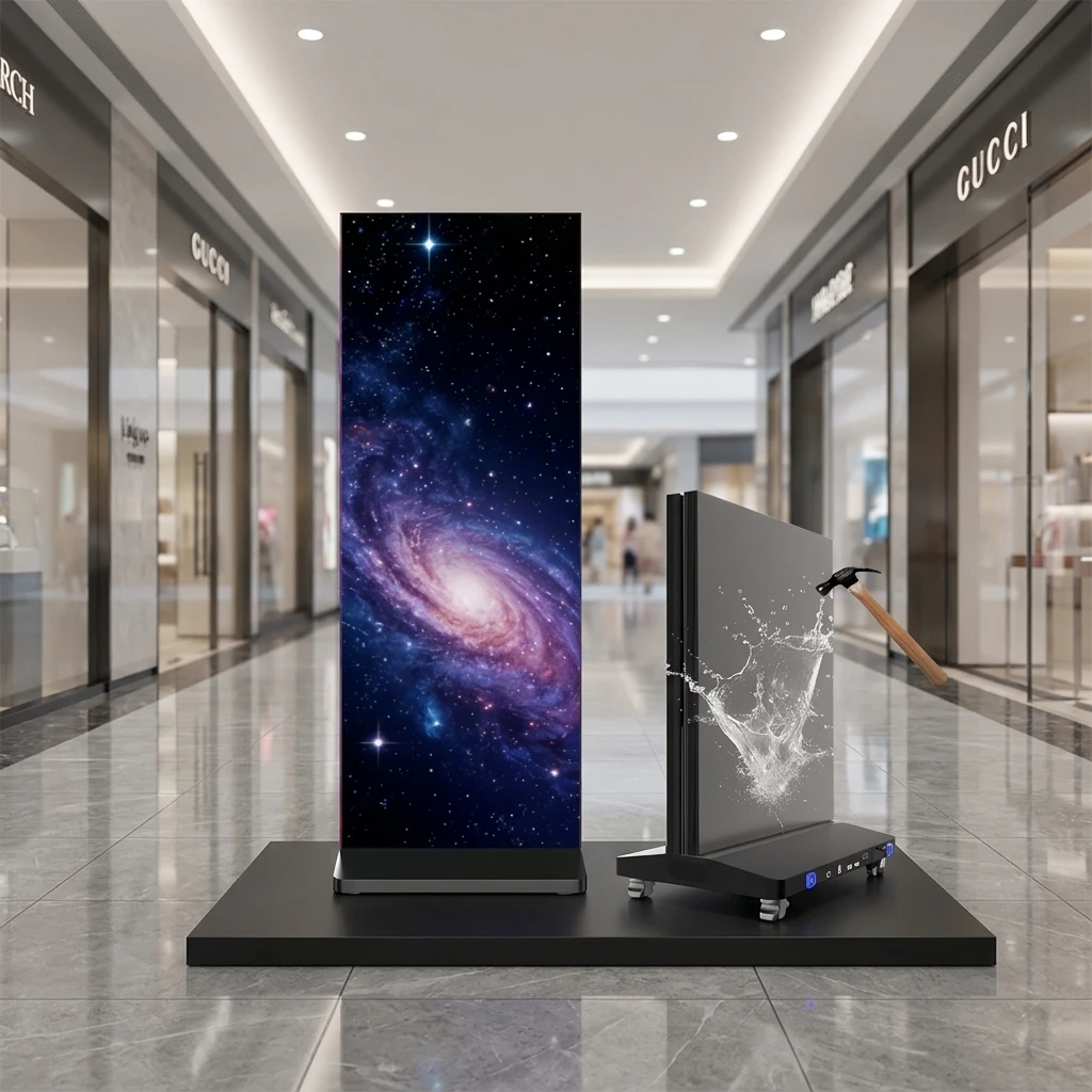 Customized Products P2.5 Panel 640X1920mm Wall Indoor Digital Mirror Poster Smart Digital Advertising Screen Led Poster Display