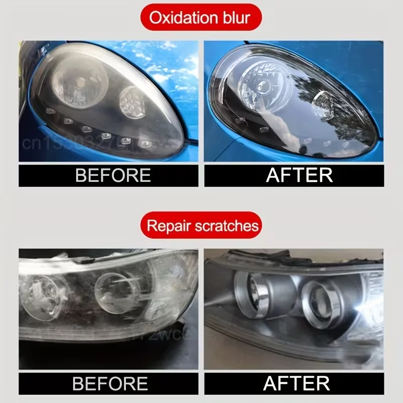 Car Lamp Recover Emulsion 50g, Professional Headlight Restoration Solution, Remove Yellowing Oxidation Haze Cloudiness, Restore