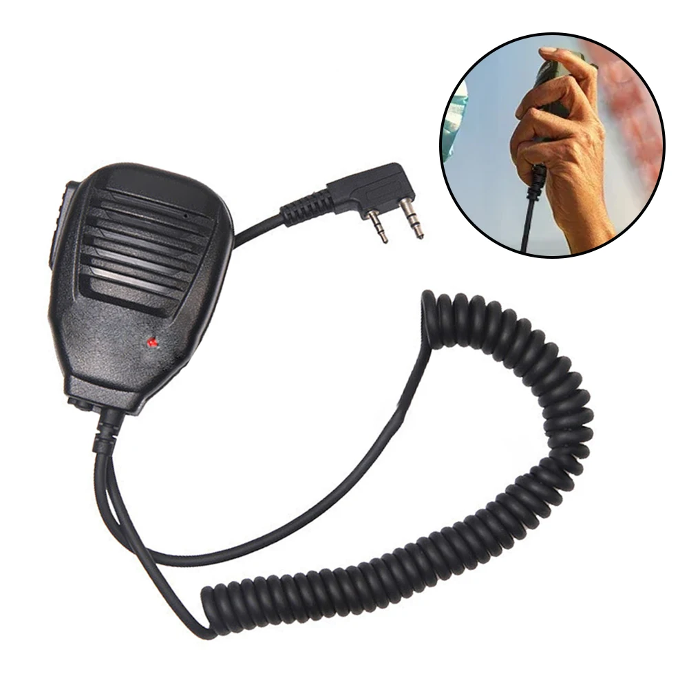 Remote Speaker Microphone With For PTT Button And Spiral Cable For Baofeng UV-82 BF-888S For Walkie For Talkie Radio Accessories