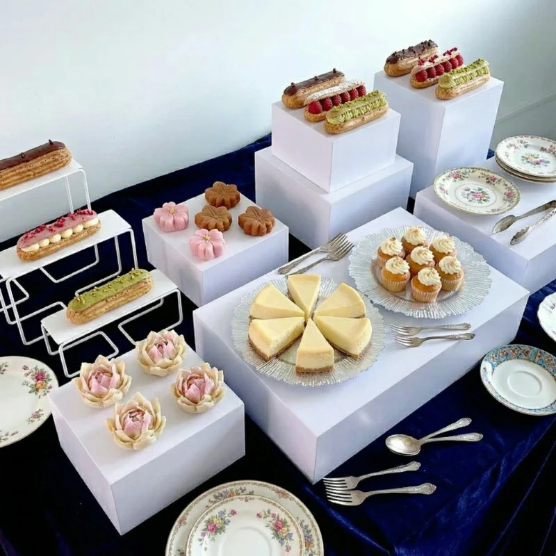 

13 PCS Luxury Iron Column Buffet Stand for Dessert Banquet Candy Bar Party Cake Fruit Drink Food Holder Centerpieces