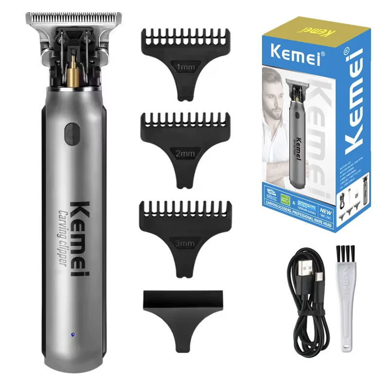 Tondeuse à barbe sans fil rechargeable pour hommes KM-1757
