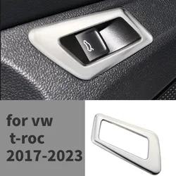 Stainless Steel Car Rear Trunk Switch Button Frame Cover Decoration Sticker for Volkswagen VW T-Roc 2017 - 2023 Accessories