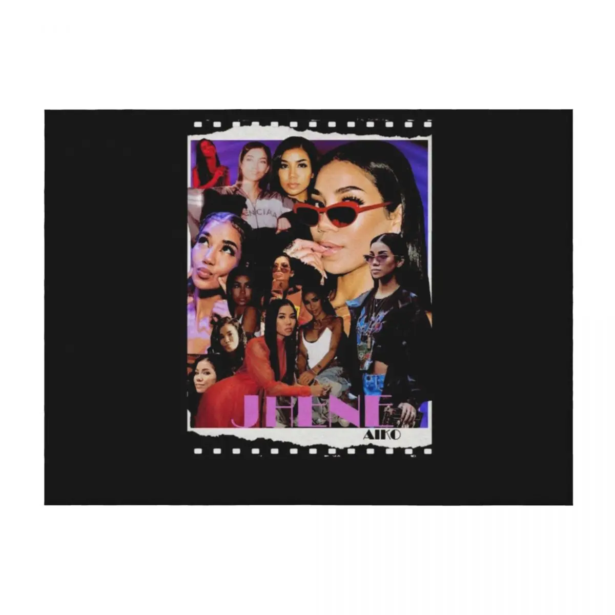 

Jhene Aiko Graphic Design Throw Blanket Custom Flannel Fabric Soft Beds Thermal Blankets