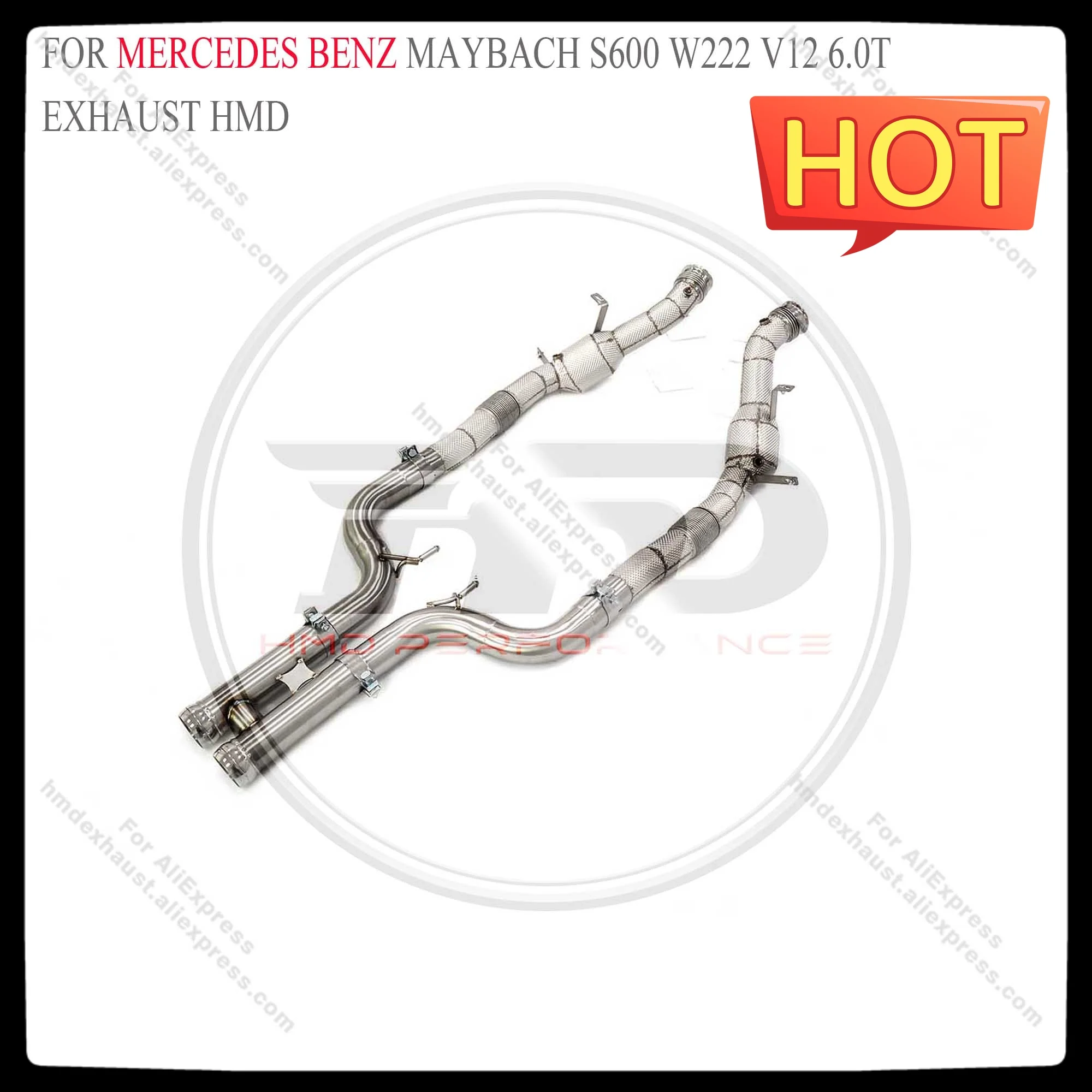 

HMD Exhaust pipe System High Flow Performance Downpipe for Mercedes Benz Mercedes-Benz Maybach S600 W222 V12 6.0T