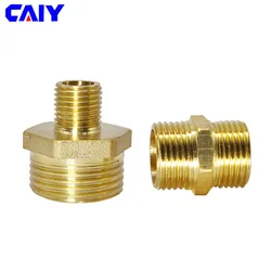 A tubulação de bronze encanta o encaixe do bocal, acoplador rápido de cobre masculino, água, óleo, conector do gás, adaptador do ar, conector, 1,8