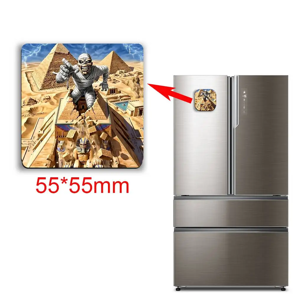Powerslave Number of the Beast Iron Maiden Magnetic Sticker Fridge Magnets No Falling Off Fit for Refrigerators All Metal