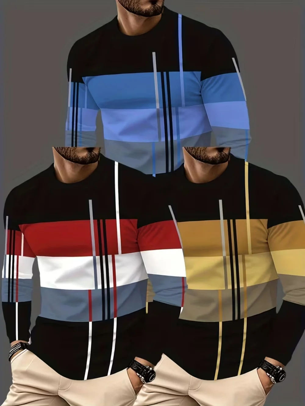 

Male T-Shirts New Fashion Striped Print Men's Summer Comfortable O-Neck T-Shirt Classic Vintage Outdoor Casual Men's Clothing