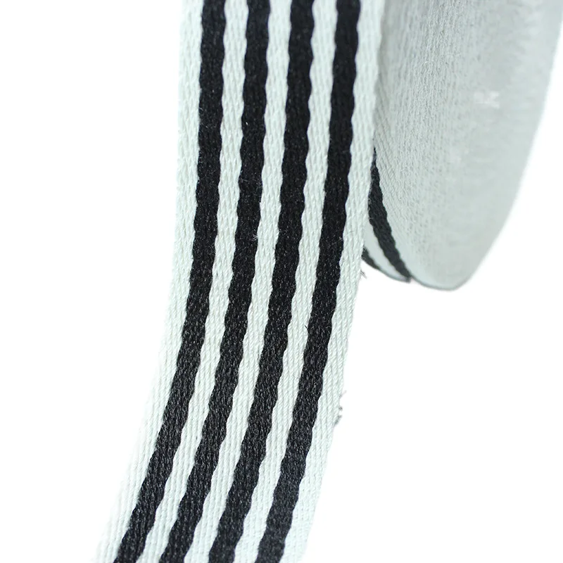 50 Yartds 38mm Polyester Cotton 9 Stripes Webbing 1.4mm Thick Bag Backpack Strap Belt Sewing Accessories 25 Colors