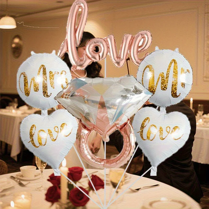 8Pcs Mr. & Mrs. Wed… - image