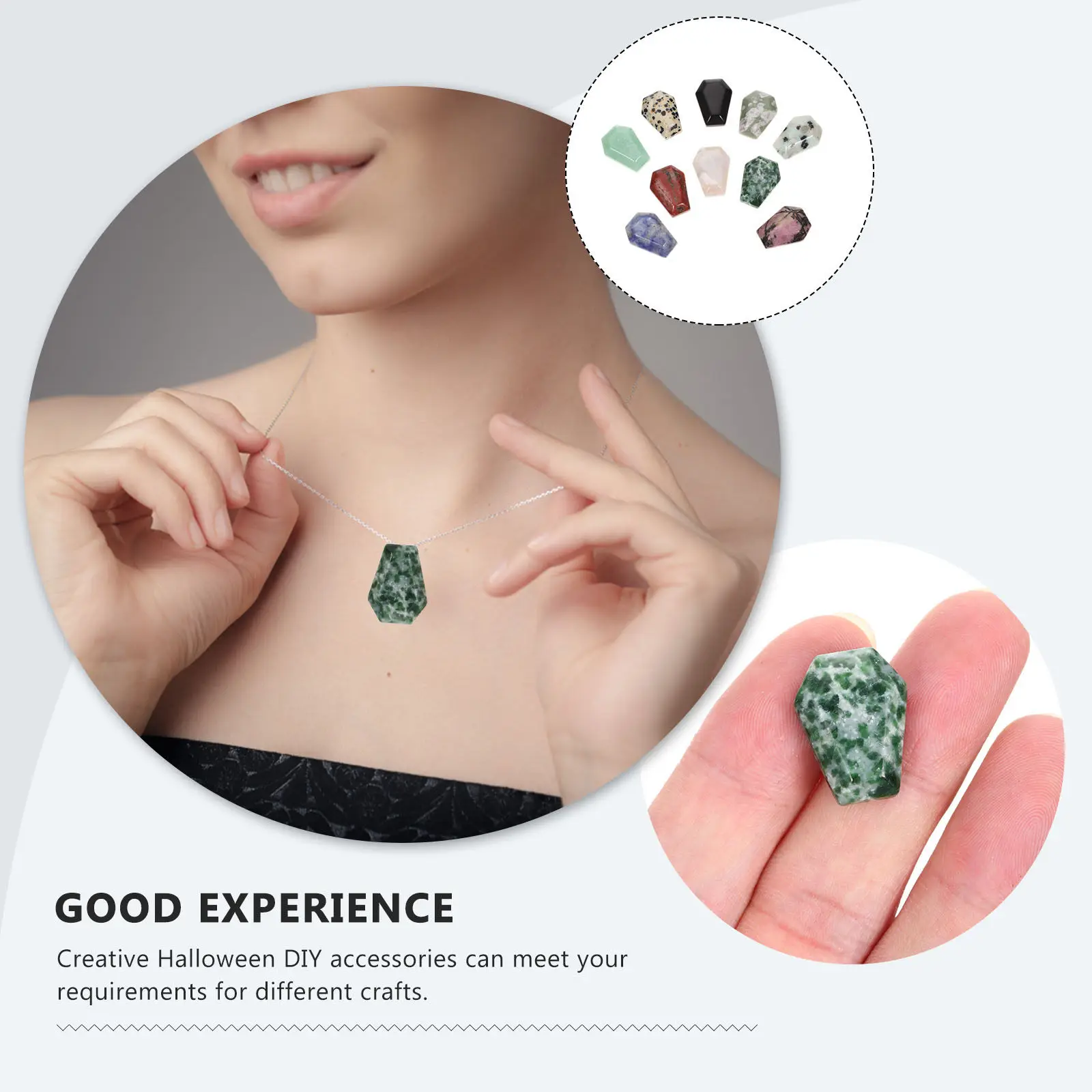 

10 шт. мини-подвесок в форме гробика с драгоценными камнями, премиум-класса, для изготовления ювелирных изделий своими руками, для ожерелий, браслетов, серег, кулонов на Хэллоуин