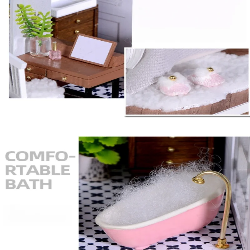 فيلا OUZEY Lazy Day Miniature، بيت الدمى بمقياس 1:32، هدية حياة مريحة للفتيات المراهقات #4