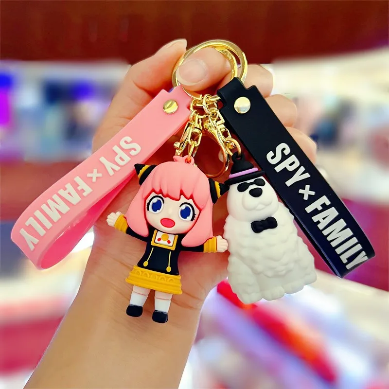 Anime Spy X Family Keychain PVC Cartoon Key Chain Loid Forger Anya Forger Yor Forger Action Figures Keyring Bag Pendant Gifts