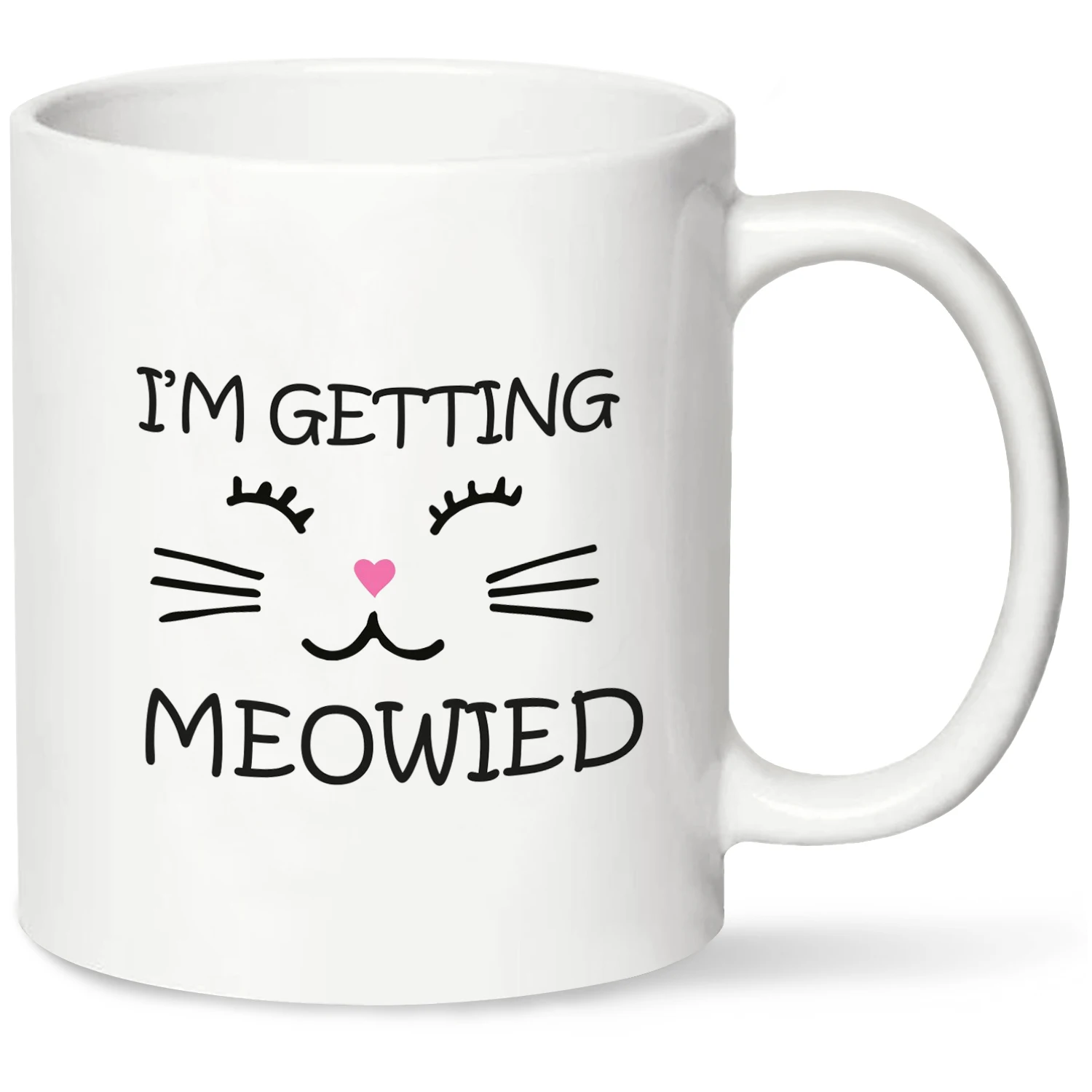 

Кофейная кружка I'm Getting Meowied, керамическая кофейная кружка на 11 унций, подарки для невесты, подарки для свадебного душа, помолвка или рождественский подарок для нее