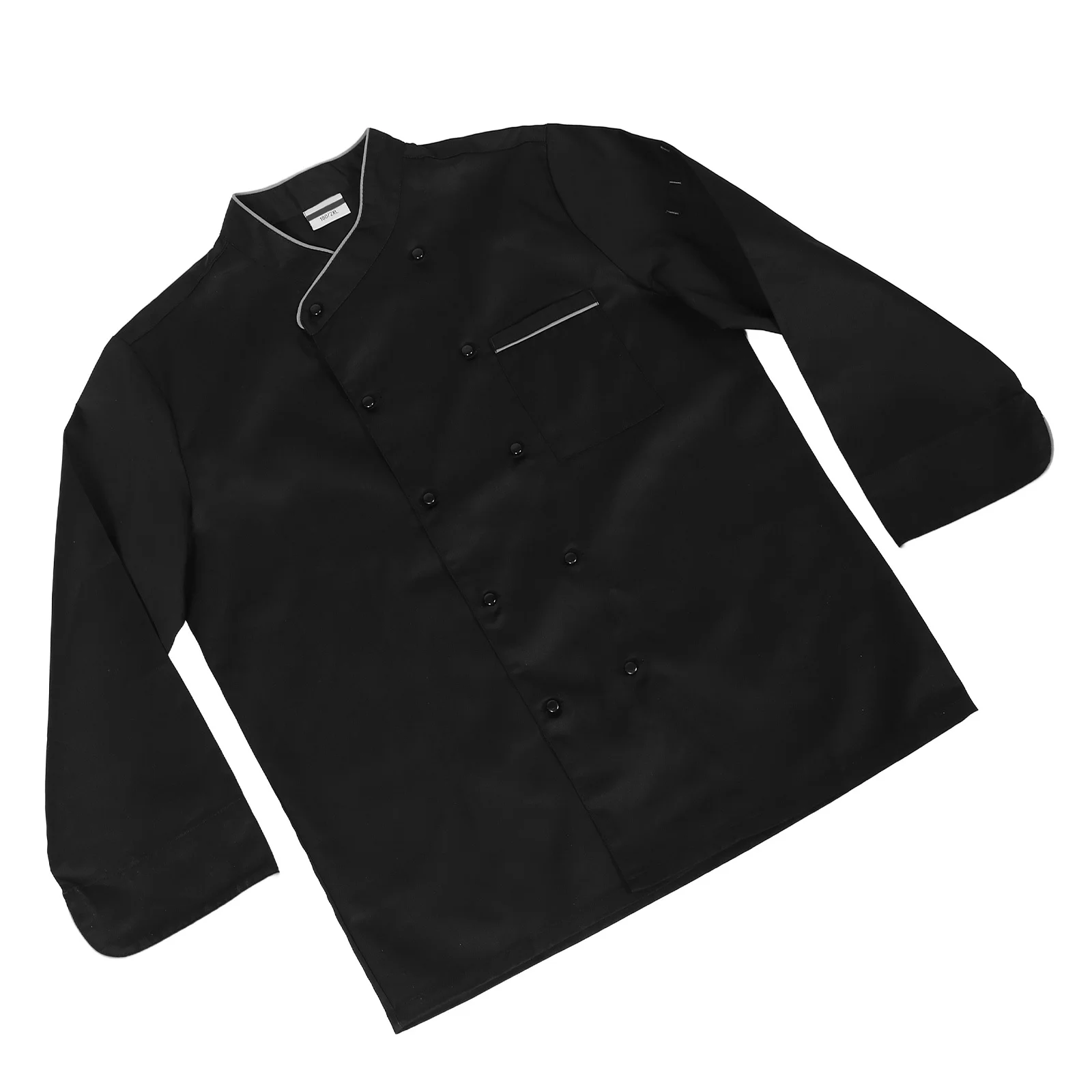 

Unisex Chef Coat Black Long Sleeve Kitchen Jacket Men Women Spatter-Proof Comfortable Restaurant Hotel Uniform